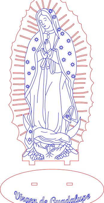 Virgen de Guadalupe con base
