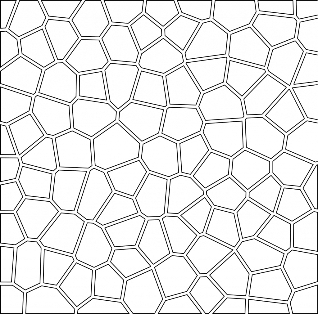 Diagrama voronoi — vector para corte CNC