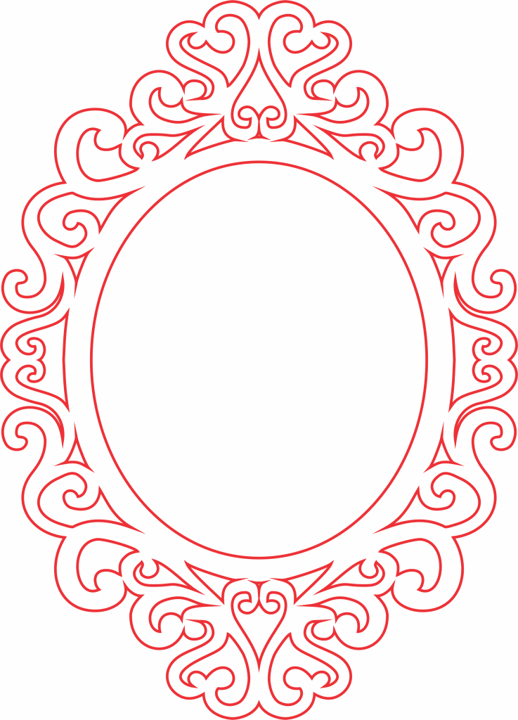 Marco para espejo circular — vector para corte CNC