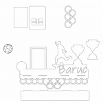 Repisa de fútbol - Vector descarganle para corte CNC y grabado laser gratis | Stanser