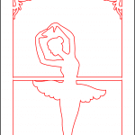 Cuadro decorativo de bailarina 2 - Vector descarganle para corte CNC y grabado laser gratis | Stanser