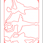 Cuadro decorativo de bailarinas - Vector descarganle para corte CNC y grabado laser gratis | Stanser