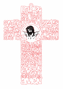 Cruz con oración «Cristo»