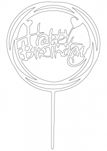 Topper «Happy Birthday»