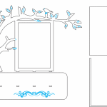 Árbol con espacio para una foto - Vector descarganle para corte CNC y grabado laser gratis | Stanser