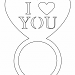 Anillo "I  love U" - Vector descarganle para corte CNC y grabado laser gratis | Stanser