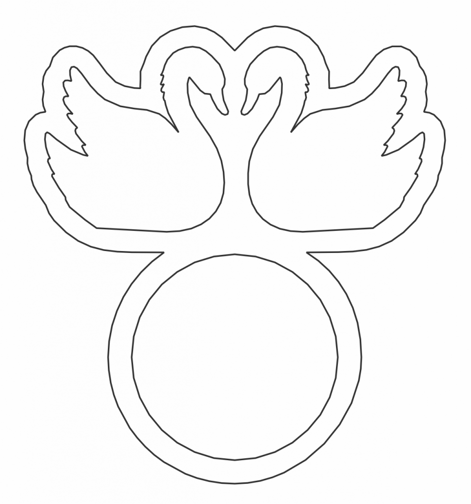 Anillo «Cisnes» — vector para corte CNC