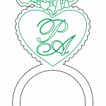 Anillo con iniciales - Vector descarganle para corte CNC y grabado laser gratis | Stanser
