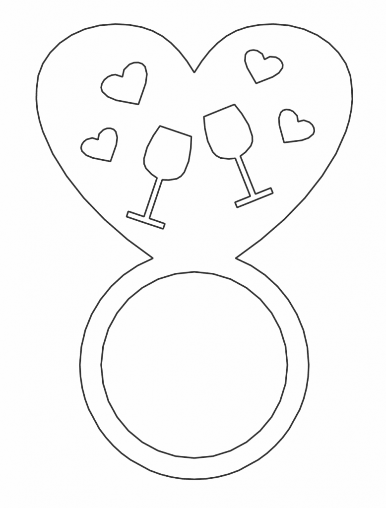 Anillo de bodas — vector para corte CNC