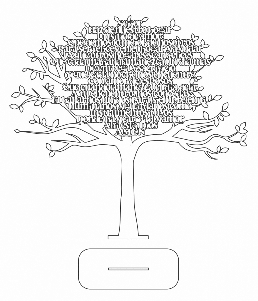 Oración del matrimonio — vector para corte CNC