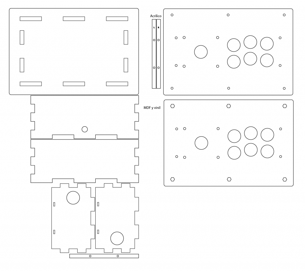 Caja para máquina de arcade — vector para corte CNC