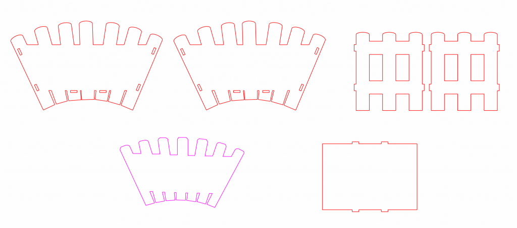 Dulcero con forma de cerca — vector para corte CNC