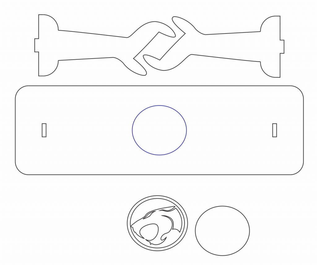 Empuñadura de espada — vector para corte CNC