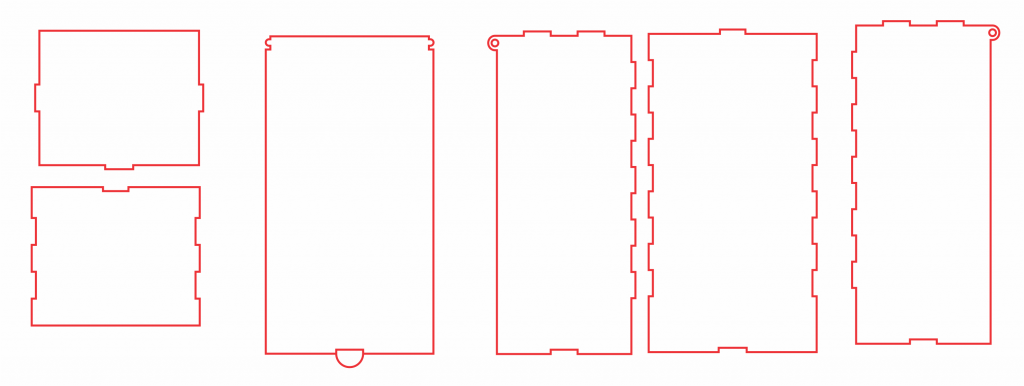 Caja para copas — vector para corte CNC