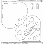 Caja de corazón "Mamá" - Vector SVG DXF para Laser CO2 - Descargable gratis | Stanser