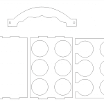 Rack de 6 botellas - Vector descarganle para corte CNC y grabado laser gratis | Stanser