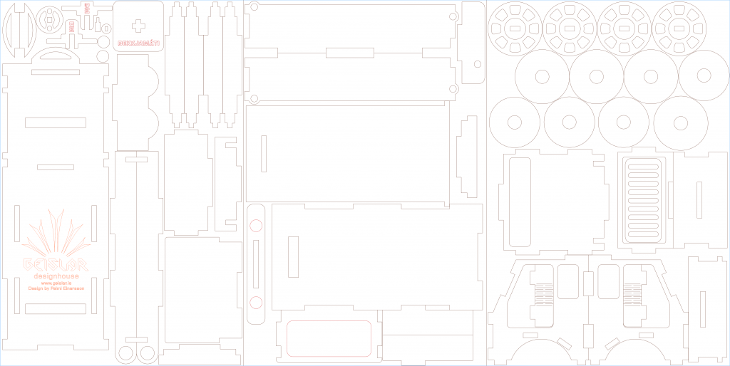 Camioneta Lorrey 3D — vector para corte CNC