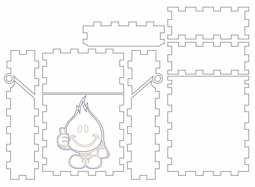 Cigarrera «Flama» — vector para corte CNC