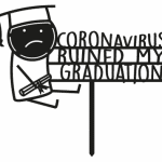 Topper de graduación con coronavirus - Vector descarganle para corte CNC y grabado laser gratis | Stanser