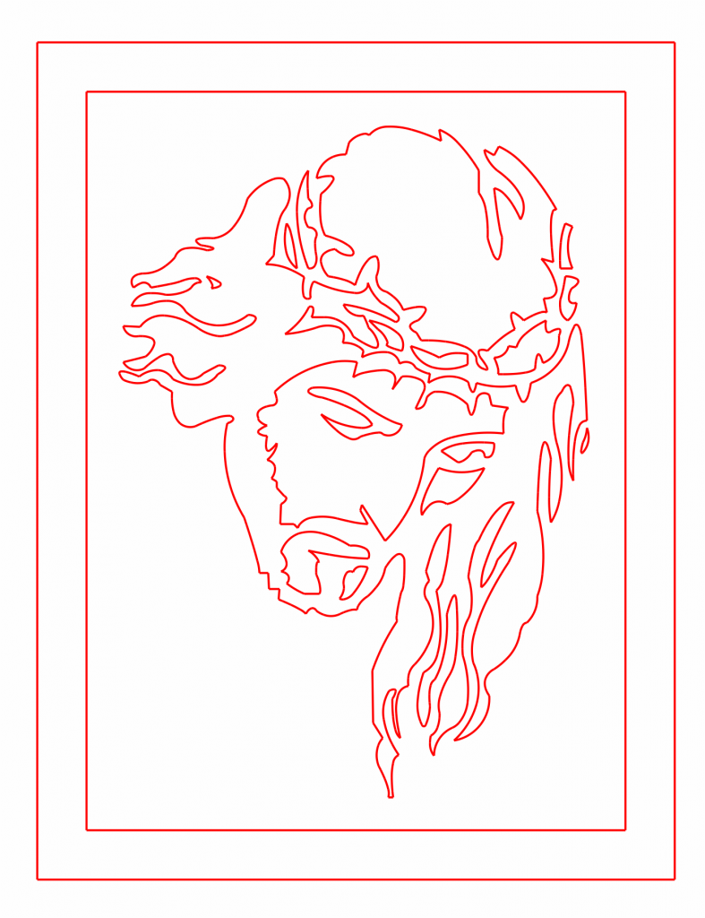 Cuadro de Cristo — vector para corte CNC
