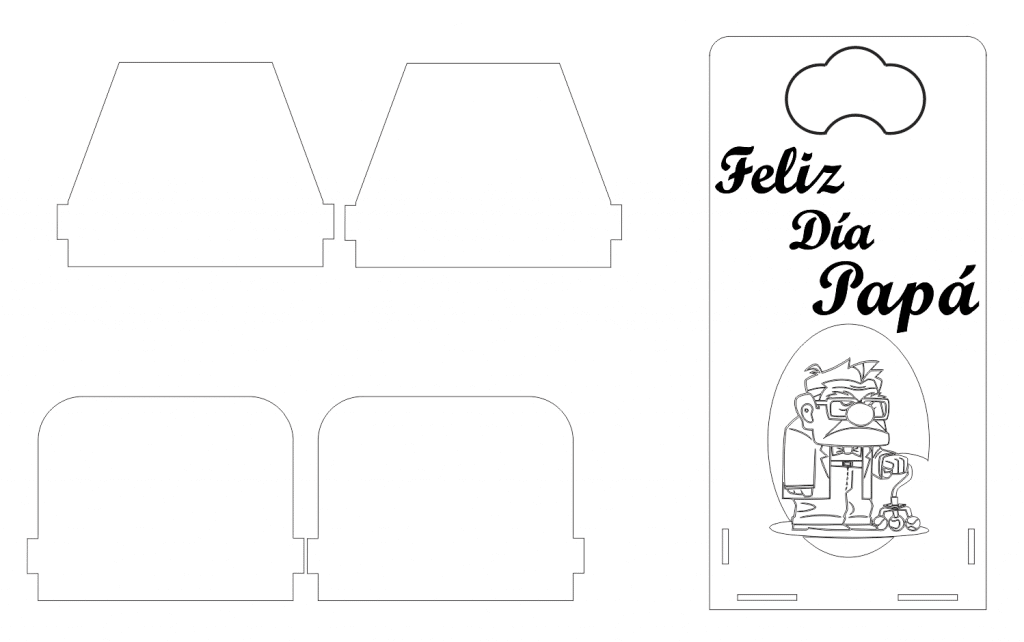 Destapador «Abuelo» — vector para corte CNC