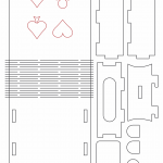 Caja para naipes - Vector descarganle para corte CNC y grabado laser gratis | Stanser