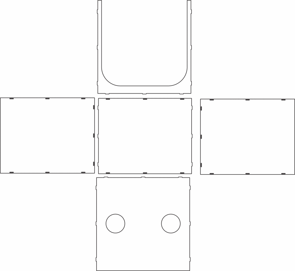 Caja protectora para médico — vector para corte CNC