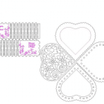 Caja de corazón con flores - Vector SVG DXF para CNC Router y Laser CO2 - Descargable gratis | Stanser