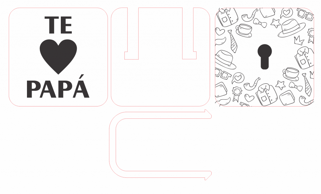 Candado para papá — vector para corte CNC