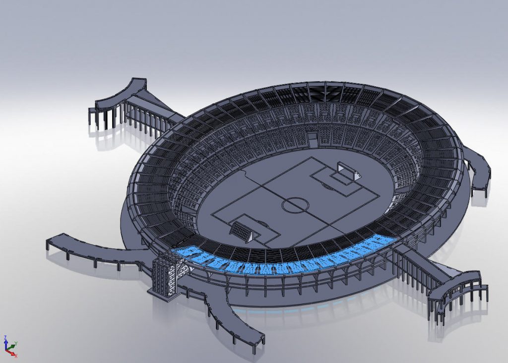 Estadio Maracaná — vector para corte CNC