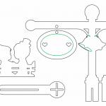 Centro de mesa "Novios" - Vector descarganle para corte CNC y grabado laser gratis | Stanser