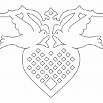 Corazón con palomas - Vector descarganle para corte CNC y grabado laser gratis | Stanser