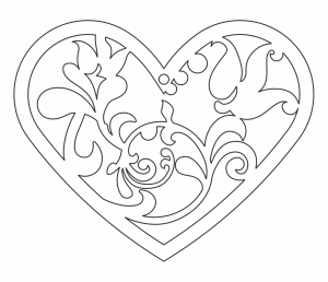 Corazón con flores