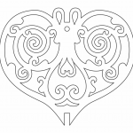 Corazón con espirales - Vector descarganle para corte CNC y grabado laser gratis | Stanser