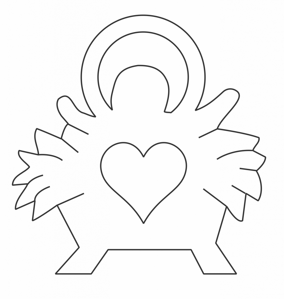 Dije de pesebre — vector para corte CNC