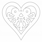 Dije de corazón simétrico - Vector descarganle para corte CNC y grabado laser gratis | Stanser