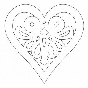 Dije de corazón simétrico