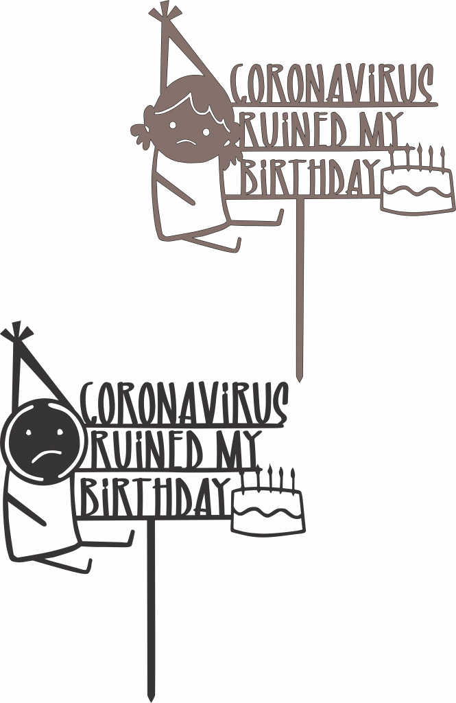 Topper «Coronavirus» — vector para corte CNC