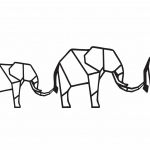 Serie de elefantes - Vector descarganle para corte CNC y grabado laser gratis | Stanser