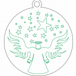 Esfera de ángel y estrella - Vector descarganle para corte CNC y grabado laser gratis | Stanser