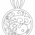 Esfera navideña con pez - Vector descarganle para corte CNC y grabado laser gratis | Stanser