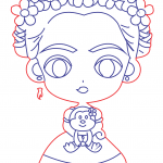 Caricatura Frida - Vector SVG DXF para CNC Router y Laser CO2 - Descargable gratis | Stanser