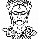 Frida de frente - Vector SVG DXF para CNC Router y Laser CO2 - Descargable gratis | Stanser