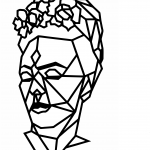 Frida geométrica - Vector SVG DXF para CNC Router y Laser CO2 - Descargable gratis | Stanser