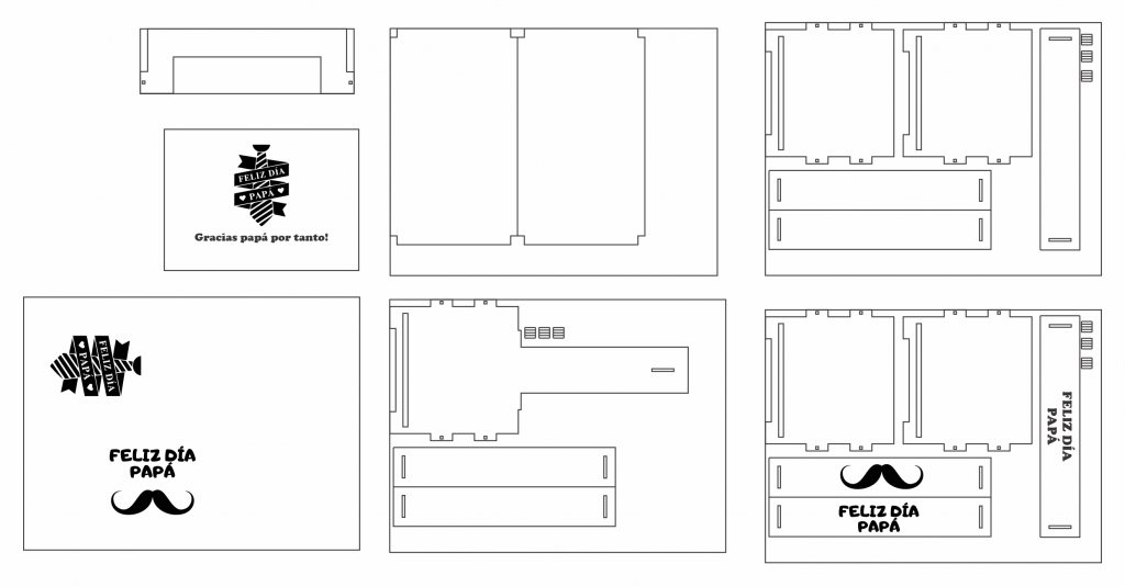 Cajas para el día del Padre — vector para corte CNC