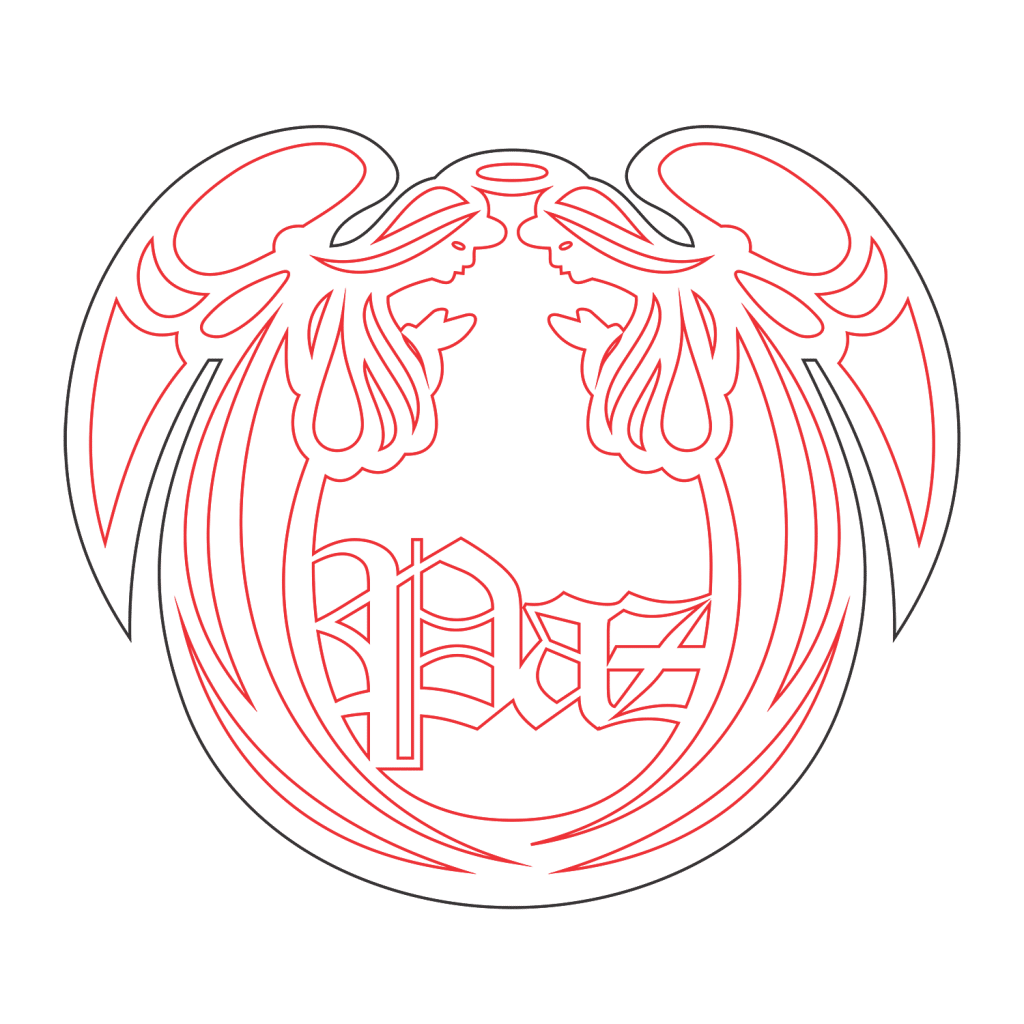 Ángeles de paz — vector para corte CNC