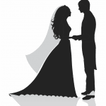 Novios mirándose de frente - Vector descarganle para corte CNC y grabado laser gratis | Stanser