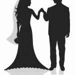 Novios tomados de una mano - Vector descarganle para corte CNC y grabado laser gratis | Stanser