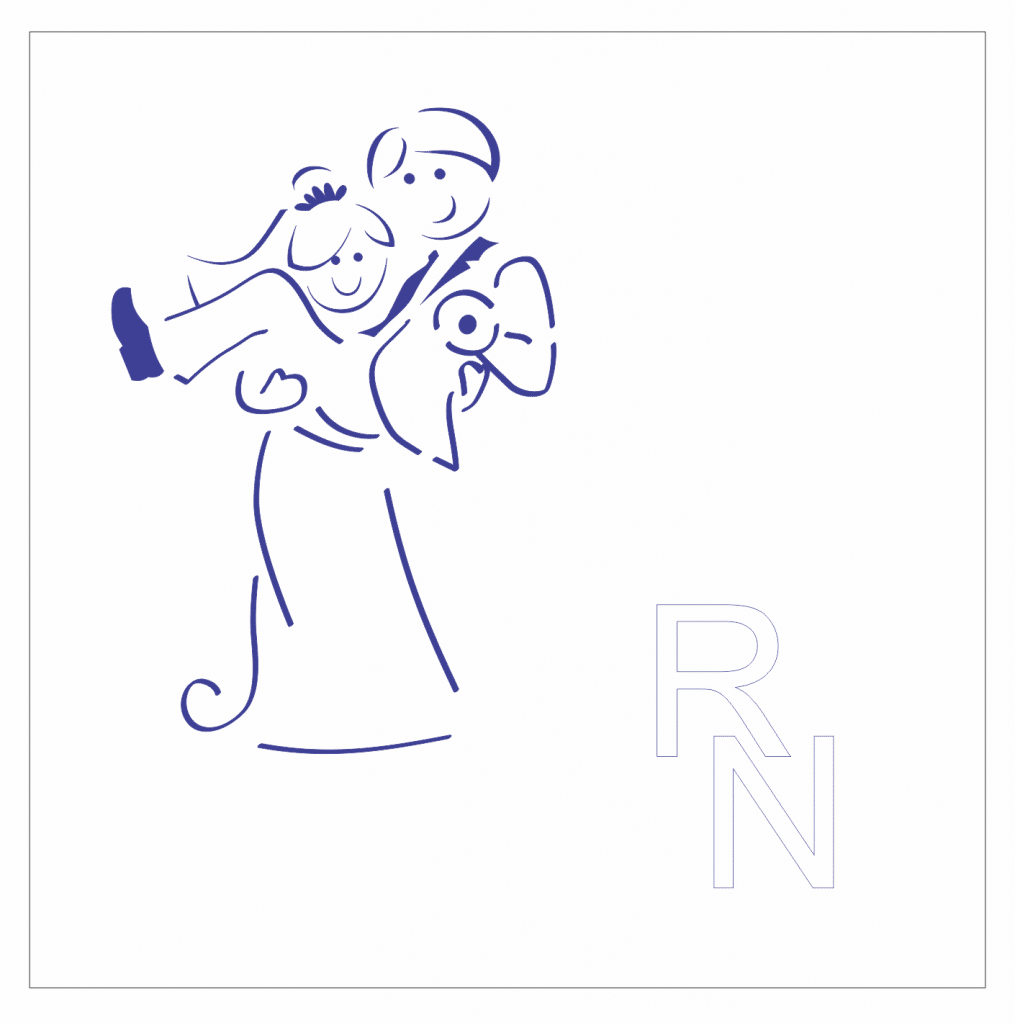 Novia cargando al novio — vector para corte CNC