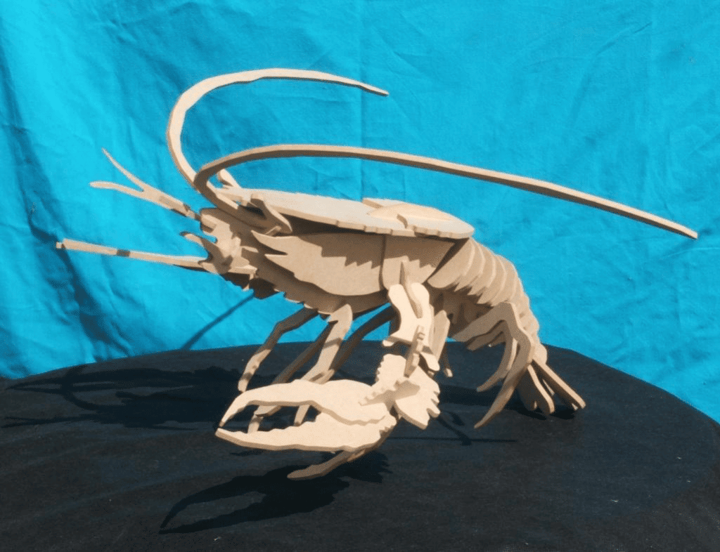 Langosta 3D 2 — vector para corte CNC